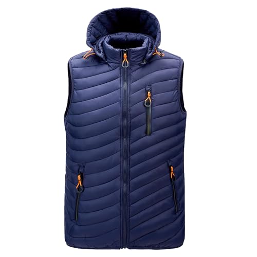 Gilet sans manches homme matelassé avec capuche gilet de sport léger