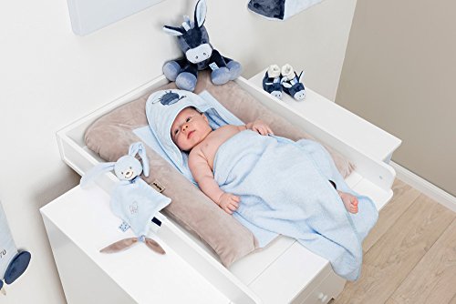 Doudou âne Alex Nattou de 24 cm idée cadeau de naissance bleu et doux - 2