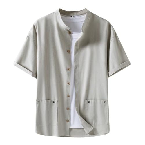 Camisa Verano Hombre Camisas Lino Hombre Ballenas Cuello Blanca Manga Larga Hawaianas Negra Conjunto De Camiseta Vestir Camisetas Tallas Grandes Ropa Ibicenca Algodon Slim Fit Hawaiana 3XL Oversize