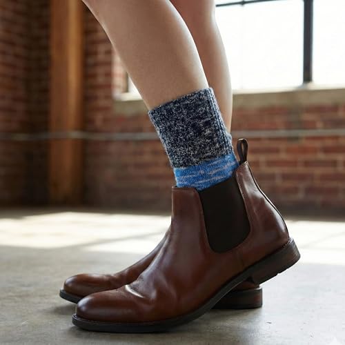 Image of Tipi Toe Women's 6 Pairs Winter Boot Socks - Soft Cotton Blend Warm Crew Socks Size 9-11