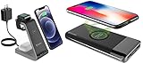 Aduro PowerUp Trinity Pro 3 in 1 Wireless Charging Station for Apple Products Qi Fast Charging,...
