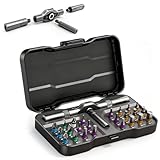 24-in-1 Ratschenschraubendreher Set – Mini Ratsche & Magnetischer Schraubendreher mit S2-Bits,...