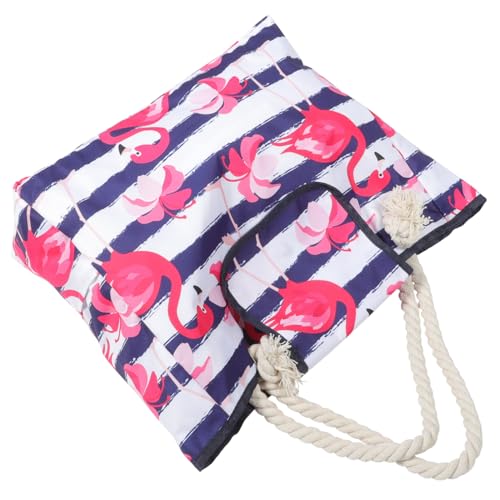 Sac de plage cabas flamant léger à compartiments sac de piscine et voyage pour femme