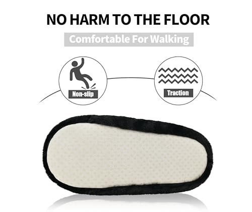 DICUIRD Womens Slipper Socks Low Cut Comfy&Warm Animal Non-skid Bedroom Slippers4
