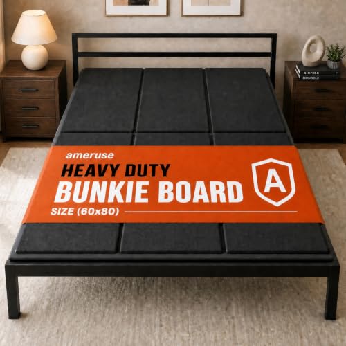 ameruse 10mm Heavy Duty Queen Bunkie Board 60x80, Foldable Bed...
