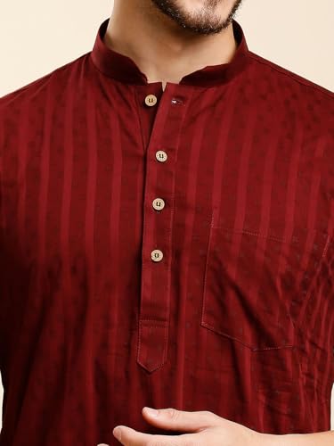 Image of Rajubhai Hargovindas Green Khadi Half Sleeve Kurta