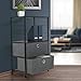 Sorbus Nightstand 2-Drawer Shelf Storage - Bedside Furniture & End Table Chest Dresser with Steel Frame, Wood Top & Easy Pull Fabric Bins for Home, Bedroom, Closets, Bathroom, Office & College Dorm