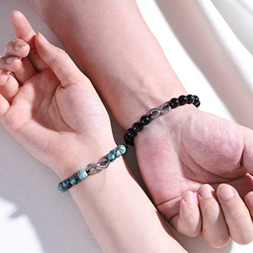 COAI Infinity His and Hers Stone Matching Couples Bracelets