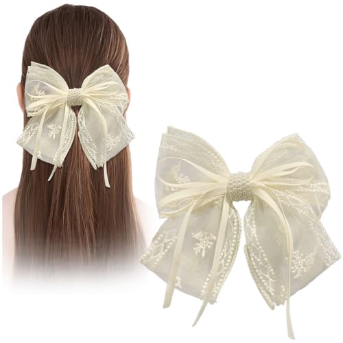 FASELE ヘアクリップ バレッタ 髪留め ヘアピン カジュアル スタイリッシュ 甘美 可愛い リボン 刺繍 エレガント ヘアアクセサリー 人気 レディース 髪飾り 優雅的 オシャレ 母の日 ギフト 贈り物 プレゼント