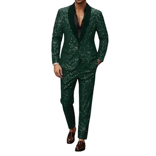 Blazer à paillettes pour homme coupe ajustée et moderne à un bouton