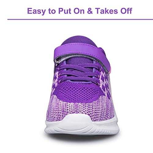 Bnv Kids Shoes Girls Sneakers Running Shoes Slip On Sports Fitness Shoes Purple Little Kid Size 2 #TOP4