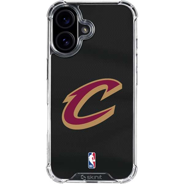 Skinit Clear Phone Case Compatible with iPhone 16 - Officially Licensed NBA Cleveland Cavaliers Jersey Design