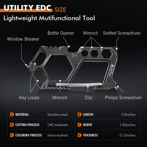 11-in-1 Stainless Steel Multitool Carabiner