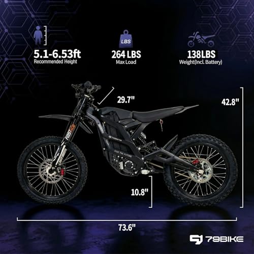 79EMOTOS 79BIKE Falcon-LITE Electric Motorcycle Dirt Bike for Adults - Image 2