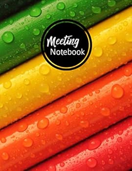 Paperback Meeting Notebook: Taking Minutes of Meetings Notes, Action Items, Attendees, Topics, Business Meeting Notebook, 150 pages, 8.5x11, Pencils, Colors Book