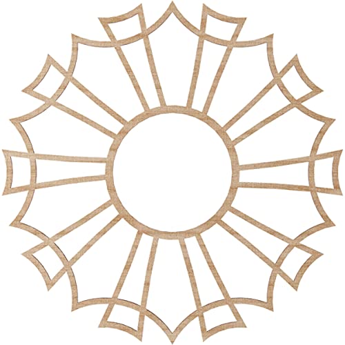 Image of Ekena Millwork 26 inchOD x 9 1 /8 inchID x 1 /4 inchT Augustus Wood Fretwork Pierced Ceiling Medallion, Alder