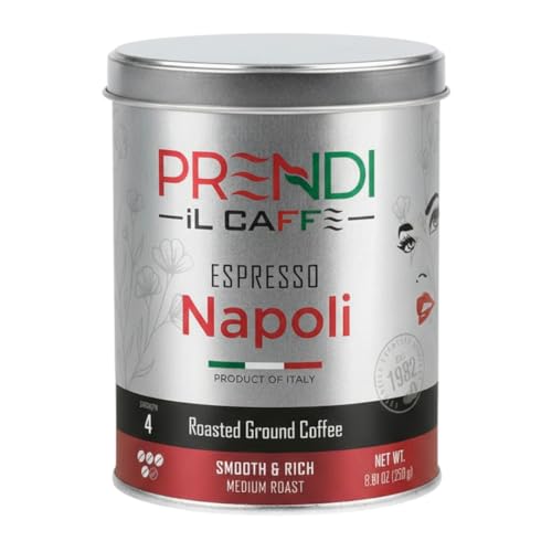 Prendi Ground Expresso roasted ground Coffee, Italian Blend Roasted in
