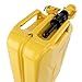 Wavian USA Authentic NATO Jerry Can and Spout System - Rust-Proof, EPA & CARB Compliant, Yellow, 20 Litre, Wavian 5 Gallon Gas Cans for Diesel