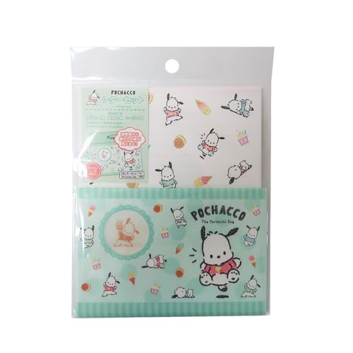 Image of Stationery Paper and Envelopes Letter Set - Cute Stationery for Writing Paper Letters, Includes: 4 Envelopes, 8 Letter Papers, & 4 Stickers (Pocahco-Dog)