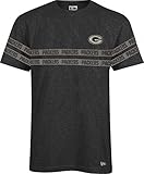 Striped Wordmark New Era Green Bay Packers NFL Tonal Black T- Shirt XL
