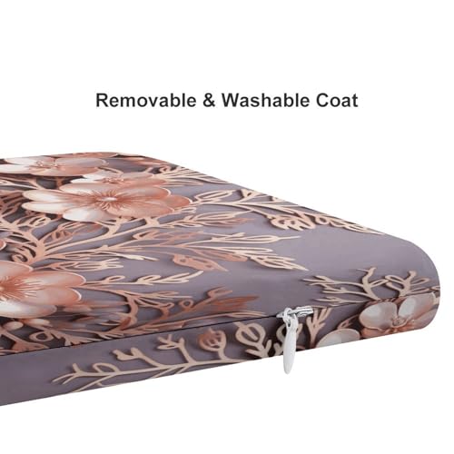 Coussin de sol de méditation carré à motif floral Degrés de confort 38x35 cm - 5