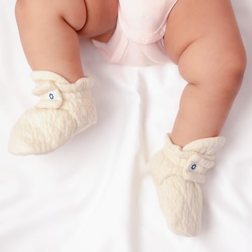 Image of NINTARABABY Organic Cotton Booties - Soft, Lightweight & Breathable | Adjustable Fit, Gentle on Skin, Unisex Gift for Baby Showers & Newborns