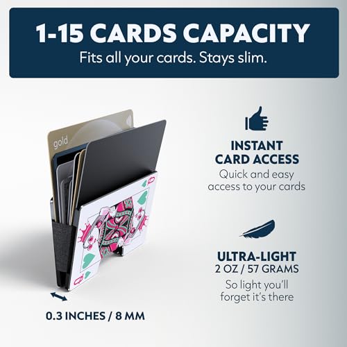 Image of Printed Aluminum Wallet for Men - Slim Money Clip & Card Holder with Printed Finish. Enhanced RFID Blocking, Compact, Unique & Minimalist Wallets