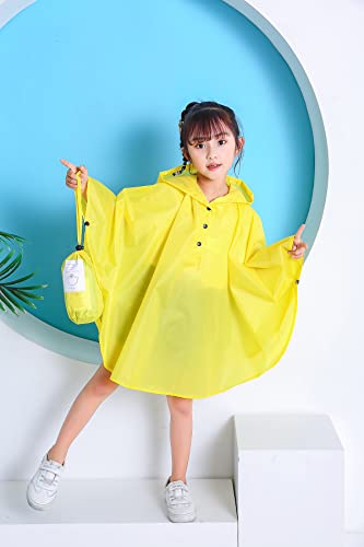 Image of Freesmily Kids Cute Raincoat Waterproof Rain Poncho Jacket Coat for Girls Boys