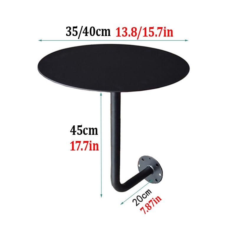 Mesa redonda de pared flotante y moderna para comedor pequeño y bar 4
