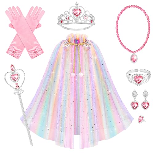 Set de 10 capas de princesa para niñas disfraces miniatura 1