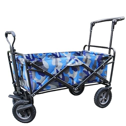 Carro De Playa Carrito Playa Carro Plegable Portátil para Jardín, Carrito De Compras para Acampar Al Aire Libre, Camión con 4 Ruedas Carro Playa Plegable(A)