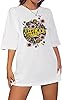 MYCHTE Women Oversized Rock Band T-Shirt Vintage Graphic Rock Music Tees Retro Summer Short Sleeve Concert Shirt Tops, White, XL #1