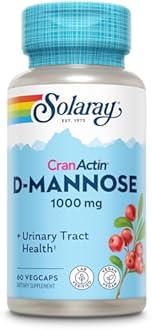 Solaray D-Mannose with Cranactin, 1000 mg, 60 Count