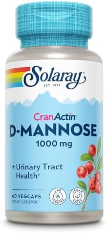 Solaray D-Mannose with Cranactin, 1000 mg, 60 Count