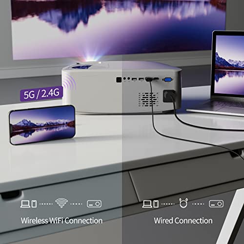 Wewatch 20000Lm 500 Ansi Projector - V70 Native 1080P Projector 5G Wifi Bluetooth Projector Indoor Office, Full Hd Home Theater Movie Projector, Portable Video Projectors Compatible With Hdmi/Vga/Usb #TOP5