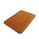 Fußmatte rutschfeste Bad Matte Badezimmer Teppichmatte im Badezimmer Badauflage Badezimmer Teppich Teppich for Wohnzimmer Küche WC Bodenmatte (Color : Brown, Size : 40cmx60cm)