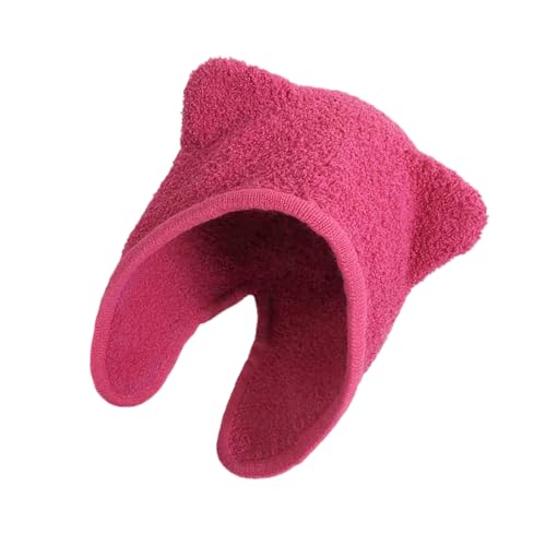 Hat Wear,Furry Cartoon Bear Hat with Ear for Outdoor Sports Furry Hat with Ear Oversized Headgear Hat for Winter