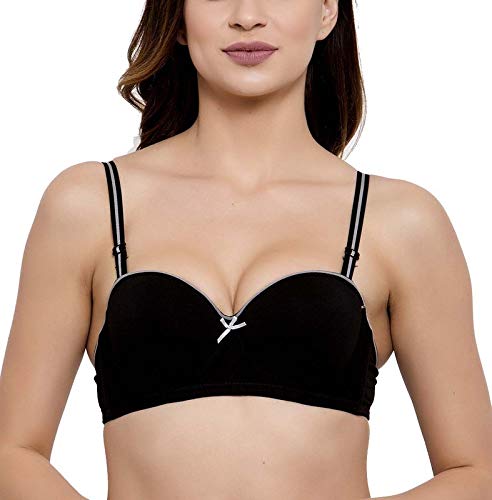 Image of Brachy Women's T-Shirt Demi Cup Padded Underwired Push up Bra BCA DUPPERPIP1