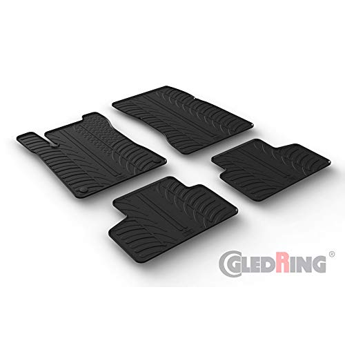 Gledring 0511 Alfombrillas de Goma Compatible con Mercedes GLB (X247) 11/2019- (Perfil T 4-Partes + Clips de Montaje)