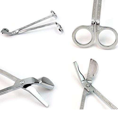 STONCEL 4PC Candle Trimmer Wick Catcher Stainless Steel,Silver
