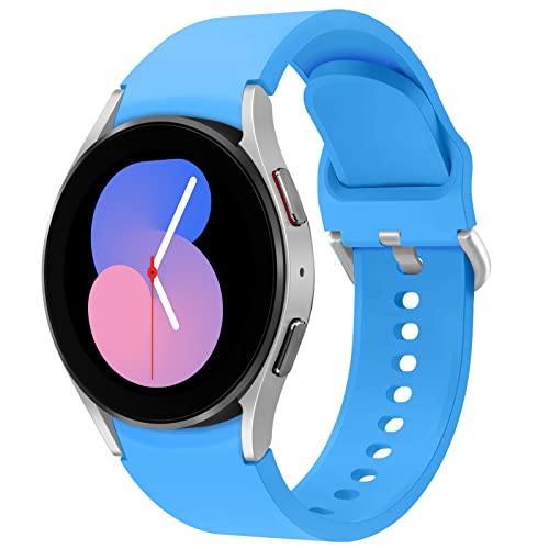 Bracelet Galaxy Watch 5 bleu ciel en silicone souple anti-transpiration