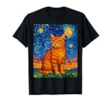 Photo Gallery orange cat starry night van gogh ispirato ginger cat lovers maglietta Photo Gallery orange cat starry night van gogh ispirato ginger cat lovers maglietta