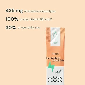 HABITUAL 425mg Electrolytes Powder Sachets Pack of 24 Peach