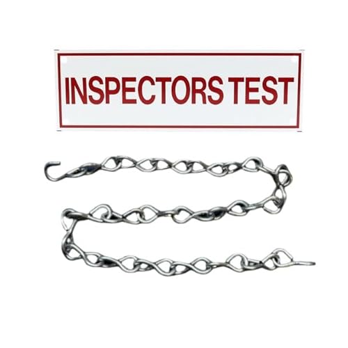 Inspectors Test Sign, Aluminum, 6" x 2" (Red Lettering White
