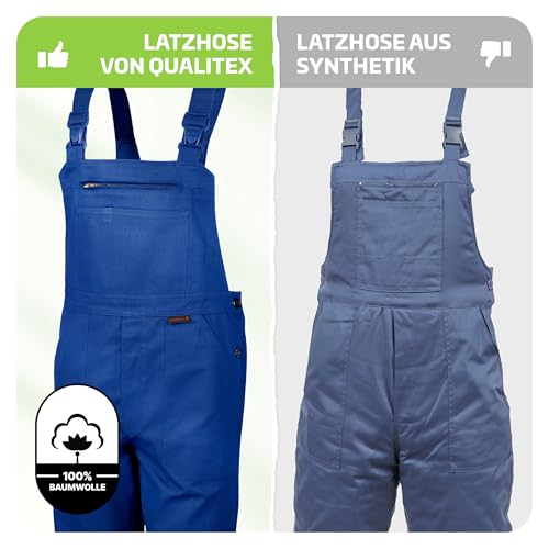 Foto von Qualitex Arbeits-Latzhose BW 270 - Größe: 42 - Kornblau