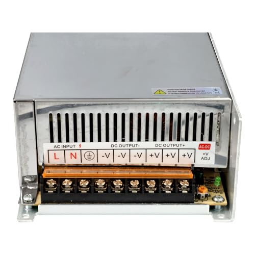 Transformador de 110/220V AC a 24V de 25A para iluminación neon estable 4