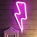 bulingbuling Luces LED de neón Forma de rayo Decoración de marquesina Señal Batería/Luz de noche de neón operada por USB Decoración de pared de boda, Luz rosa