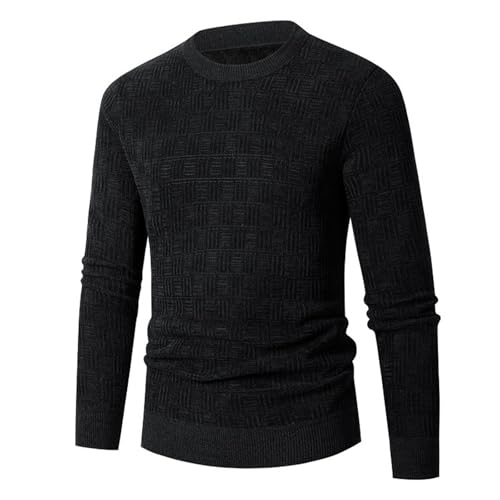 Muscularfit Cotton Cable Knit Sweater Men Slim Fit Long Sleeve Crewneck Sweater Causal Fashion Solid Pullover Knitted Sweater2