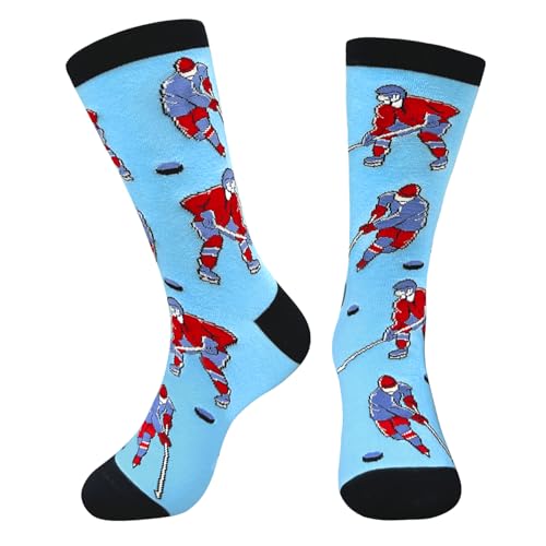 Queen Hero Hockey Socks for Women Men Teen Boy Girls, Funny Hockey Lovers Crew Socks Novelty Gifts