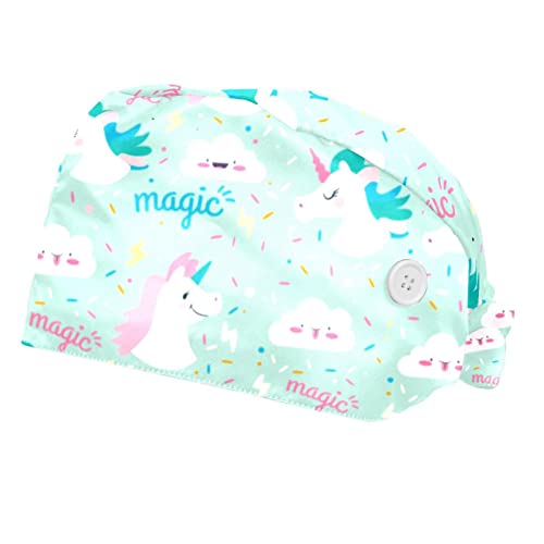 Casquettes de travail respirantes JDEZ à motif licorne anti-transpiration - Lot de 2